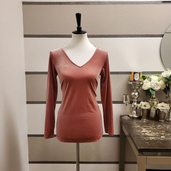 Halogen Pink Velvet Top Sz XS - Picture 1 of 3